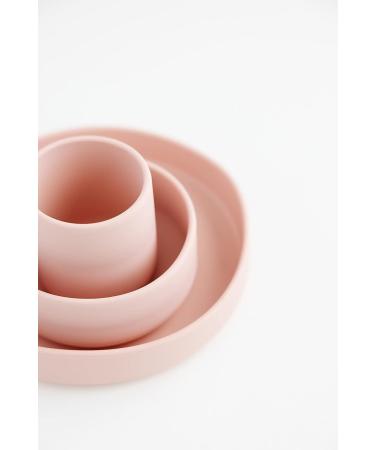 Silicone Dinnerware Set for Toddlers and Babies - Pink Plate, Bowl, Cup - Buy Online on GoSupps.com