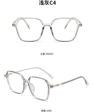 Metal TR90 Square Frame Blue Light Blocking Glasses for Women & Men - Anti UV Ray Computer & Reading Glasses - 55mm Gray - Buy Online on GoSupps.com