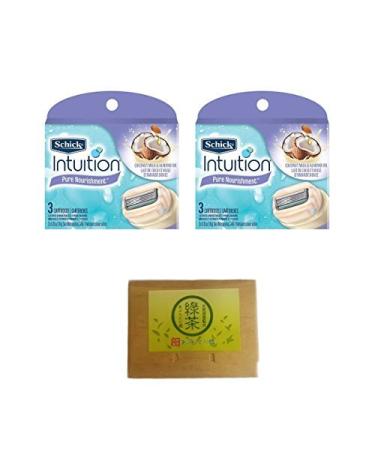 Schick Intuition Pure Nourishment Womens Razor Refills with Coconut Milk and Almond Oil