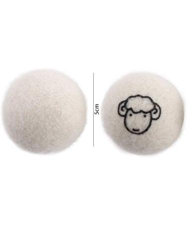 2Pcs White Wool Dryer Balls Reusable Laundry Balls Softener Washing Fleece Dry Kit Anti-Static Reduce Wrinkles and Save Time Drying Ball Laundry House Supplies(with Pattern) White No - Buy Online on GoSupps.com