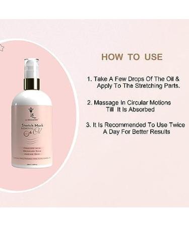 L.A BAN GERR Y Stretch Mark Removal Oil - 100% Natural & Non-Sticky Nourishes Skin Reduces Scars | 100ml Minimize Stretch Marks & Even Out Skin Tone - Buy Online on GoSupps.com