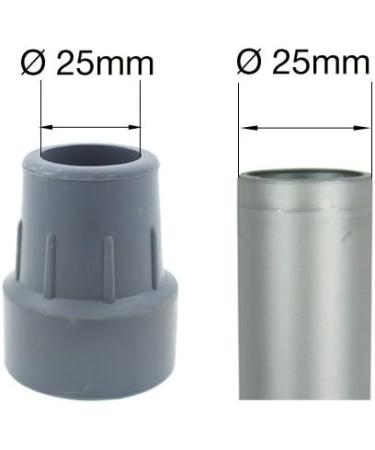 Rubber Ferrules (2 Pack) - 25mm Grey - Protect Your Furniture - Pack of 1 - Buy Online on GoSupps.com