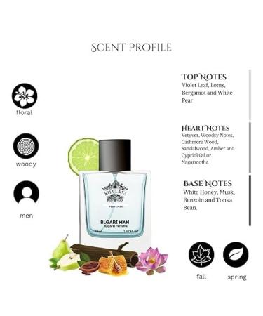 EMS Blgari Man Perfume For Men | Woody Aromatic Fragrances | Long Lasting Mens Perfume | Fragrance Sutaible for Any Occasion | Gift For Him 50ml 1.7fz ol - Buy Online on GoSupps.com