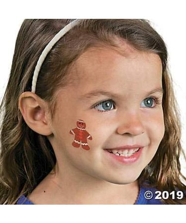 Christmas Holiday Glitter Temporary Tattoos for Kids - 72 Pieces | Fun Holiday Favors and Giveaways - Buy Online on GoSupps.com