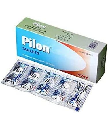 NACHT Icpa Pilon Ayurvedic Tablets for Piles - 10 X 5 Tablets