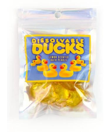 Bare Boutique Dissolvable Ducks. 10 Duck Shaped Bath Pearls. Lemon Scented. Ideal Duck Themed Gift Advent Calendar Filler Stocking Filler