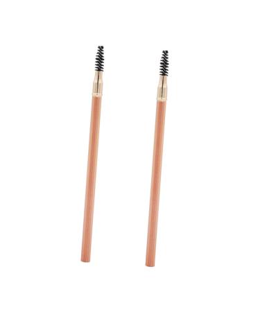 SOESFOUFU 2pcs Double Ended Eyebrow Pencil with Brush Women Makeup Pencils Makeup Eyebrow Tool Eyeliner Wood