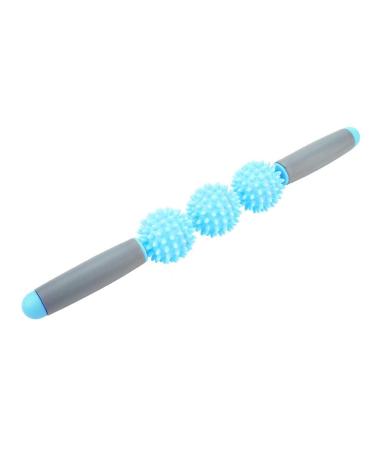 Massage roller legs muscle stick massage stick 5 cellulite spiky balls thighs for arms hips and waist legs (blue)