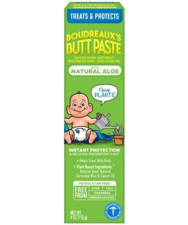 Boudreaux's All Natural Butt Paste 4 oz (Pack of 2) - Soothing Diaper Rash Relief - Buy Online on GoSupps.com