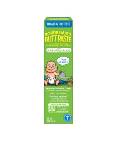 Boudreaux's Butt Paste with Aloe 4 oz. Diaper Rash Cream Ointment for Baby - Pack of 12 - Buy Online on GoSupps.com