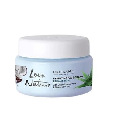 Oriflame LOVE NATURE Hydrating Face Cream with Organic Aloe Vera & Coconut Water 50ml