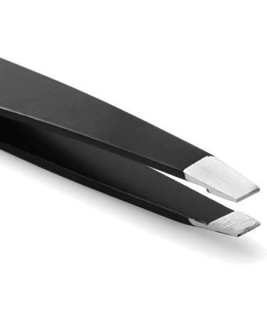 AFTREN Tweezers for facial hair women & men Professional Stainless Steel black color coated precision tweezers Slanted & Pointed Tip eyebrow tweezers for Ingrown Hair tweezers (Black) - Buy Online on GoSupps.com