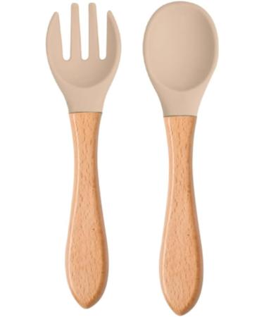 Baby Fork and Spoon Set - 4 Pcs Silicone Feeding Utensils for Easy Grip | Toddler Cutlery Kit for Kids | Children's Flatware Set for Infant Weaning 6-12 Months - Buy Online on GoSupps.com