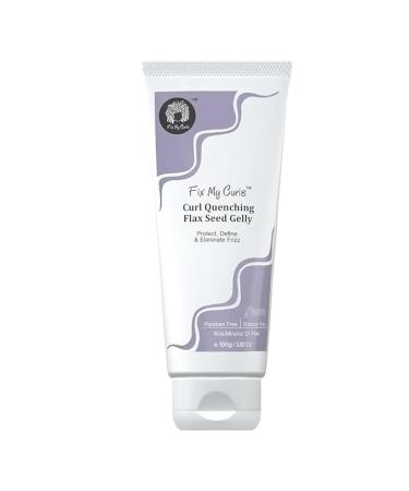 Fix.x Myy Curl's Currl Quenchin'g Flaxseed Gelly | With Aloe Vera Chia & Flax Seeds | For Curly Wavy & Frizzy Hair | Silicone Free Curl Definition with Strong Hold Curl Defining Gel | Vegan | 100gm