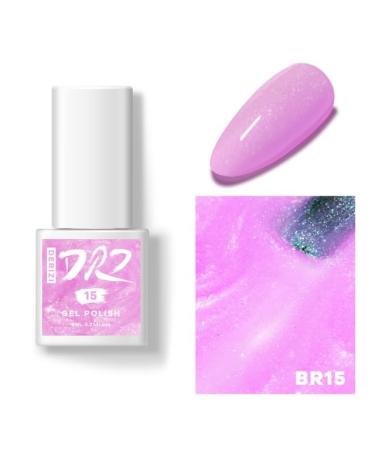 DERIZI 60 Colors Gel Nail Polish Semipermanant Nail Polish Varnish Semi-Permanent Varnish UV Nail Gel Primer Soak Off Nail Art - (Color: BR15-8ml)