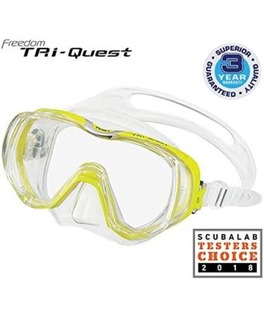 TUSA M-3001 Freedom Tri-Quest Scuba Diving Mask - Flash Yellow | Buy Now - Buy Online on GoSupps.com
