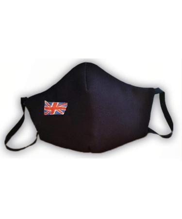 Protective mask 3-layer UK flag blue