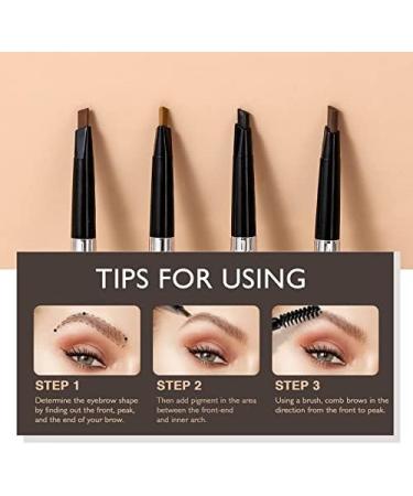 FFICUMON Eyeliner Starry Sky Diamond Silver Tube Double Head Eyebrow Pencil Waterproof Lasting Eyes Black Brown Makeup Rotatable Pen Black Felt Eyeliner3 - Buy Online on GoSupps.com