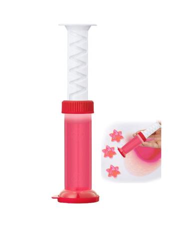Toilet Gel Stamp Flower Fragrance Bathroom Deodorizer Bowl Cleaner Toilet Wand Stops Limescales and Stains with Air Freshening Deodorizing Clean Red