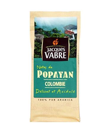 Jacques Vabre Ground coffee notes from Popayan Colombia, delicate and tangy, 100% pure Arabica - 250g pack