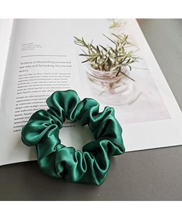 100% Pure 19 Momme Mulberry Silk Scrunchies Soft Sleeping Hair Ties Hair frindly Silk Brocade Ponytail Holders for Women and Girls - Buy Online on GoSupps.com