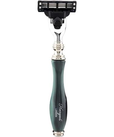 Haryali London Men's 5-Piece Shaving Set - 3 Razors Synthetic Brush Stand Soap & Bowl for Perfect Shave | International Shipping Available - Buy Online on GoSupps.com