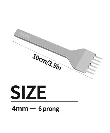 6 Prong Leather Stitching Punch & Hole Punch Tool for DIY Leather Craft (4mm) - Silver - Buy Online on GoSupps.com