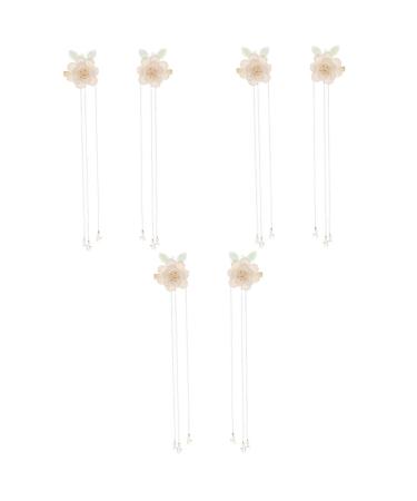 FRCOLOR 3 Pairs Antique Headdress Hairpin Vintage Hair Clips Accessories for Women Tassel Trim Retro Headdress Chinese Decor Hair Barrettes Hanfu Headdress Plastic Side Clip Women's Girl