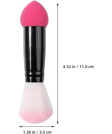 FOMIYES 2 in 1 Makeup Brush Dual-Ended Cosmetic Brush with Sponge Puff and Loose Powder Brush for Foundation Concealer Eyeshadow Blush - Buy Online on GoSupps.com