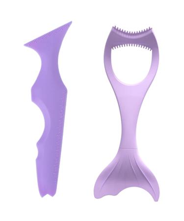 Beavorty Ladies Suits 2pcs Makeup Eyeliner Eyelash Mascara Guide Women Make up Tools Ruler Miss Eyelash Comb Heating