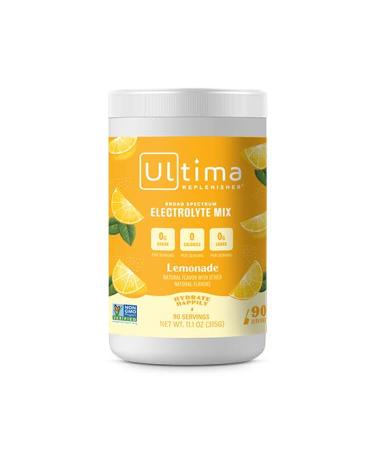 Ultima Hydrating Electrolyte Powder Lemonade 90 Servings no Sugar 0 Carbs or Calories Keto Gluten-Free Paleo Non-GMO Vegan with Magnesium Potassium Calcium 11.1 Ounce (Pack of 1) Lemonade 11.1 Ounce (Pack of 1) - Buy Online on GoSupps.com