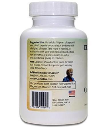 Dr. Clark Cascara Sagrada Herbal Laxative 425mg - 100 Gelatin Capsules - Buy Online on GoSupps.com