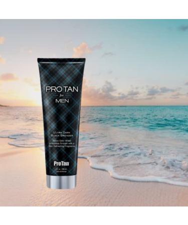 Pro Tan Men's Ultra Dark Black Bronzer - 9 oz Natural Deep Dark Bronzer with Tattoo Color Shield - Buy Online on GoSupps.com