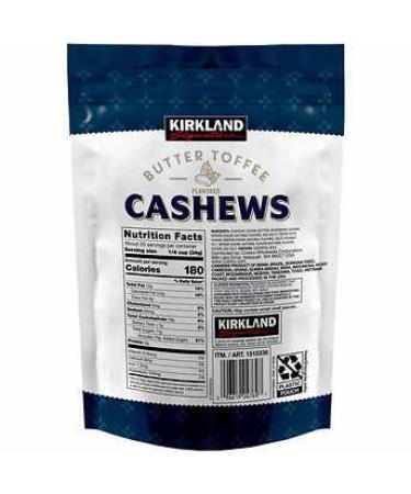 Kirkland Signature Butter Toffee Cashews - 24oz | Buy Internationally - Best Snack Treat - Buy Online on GoSupps.com