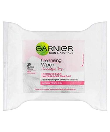 Garnier Skin Naturals Cleansing Quilted 25 Face Wipes 25 Count (Pack of 1) Quilted