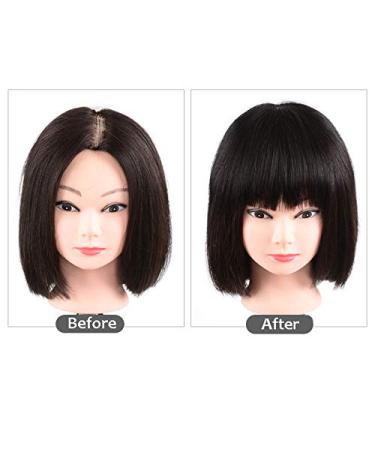 One Piece Straight Clip-In Human Hair Topper | Seamless Crown Closure | Natural Hairline | 12x12cm 25cm Natural Black - Ideal for All Hair Types - Buy Online on GoSupps.com