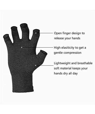 Duerer Arthritis Gloves - Compression Hand Gloves for Pain Relief in Daily Activities - Men & Women (Black, Size S) - Buy Online on GoSupps.com