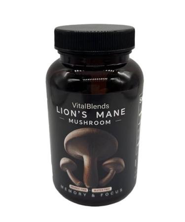 Lions Mane Mushroom Capsules -120 Capsules Brain and Memory Support Supplement - Natural Nootropic with Hericium Erinaceus - Focus Clarity Immune Health - (2 Month Supply - 120 Count)