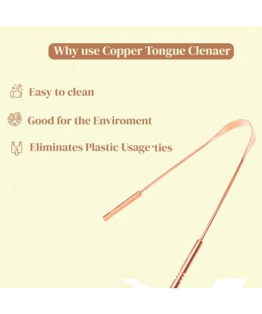 SWOSH Copper Tongue Scraper & Cleaner - Professional Oral Care Tongue Brush for Fresh Breath - Pack of 2 - Buy Online on GoSupps.com