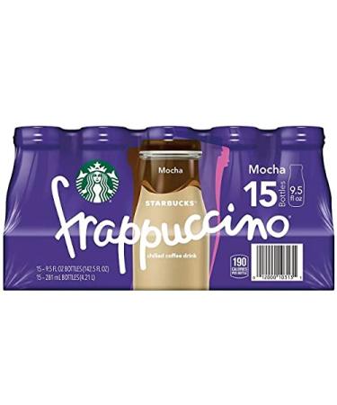 Starbucks Frappuccino Coffee Drink, Mocha (9.5 Oz., 15 Pk.), 142.5 Fl Oz Mocha 142.5 Fl Oz (Pack of 1)