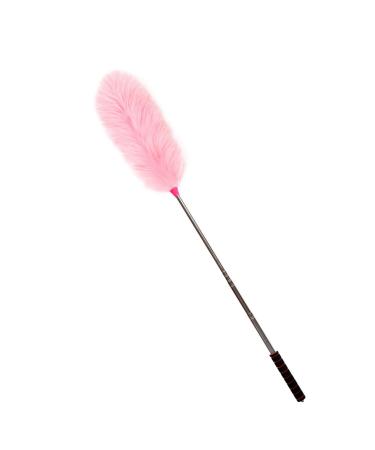 FCSHFC Dusters with Extension Pole Home Dusters for Cleaning Woolen Flexible Head Anti-Static Feather Duster for Window Blind Air Conditioner Vents Fans(Pink)