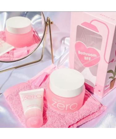 BANILA CO Bathroom BFF Set - Clean It Zero 3 Piece Double Cleansing Kit with Makeup Remover Towel and Foam Cleanser - Gift Set - Buy Online on GoSupps.com