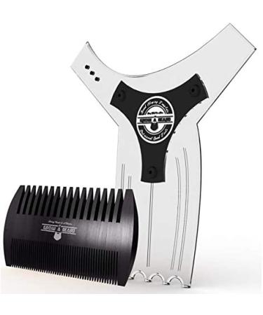 Beard Shaper Tool for Men - Stylish Beard Lineup Guide with Dual Action Comb and Barber Pencil Liner - Buy Online on GoSupps.com