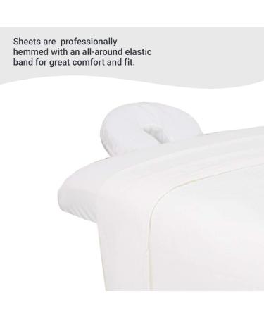 ForPro Premium Flannel 3-Piece Massage Sheet Set in White - Ideal for Massage Tables - Buy Online on GoSupps.com