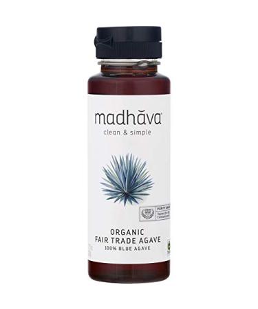 MADHAVA Organic Fair Trade Agave, 11.75 oz. Bottle (Pack of 6) | 100% Pure Organic Blue Agave Nectar | Natural Sweetener, Sugar Alternative | Vegan | Organic | Non GMO | Liquid Sweetener 11.75 Ounce (Pack of 6)