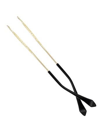 Qdragvoi Exchange of the glasses brackets Vintage glasses replacement bar brackets* glasses bone glasses brackets 1 pair of classic reading glasses replacement bars metal frame brackets gold parent