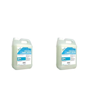 2WORK Mild Coconut Body Wash 5 Litre Bulk Bottle 2W01072 (Pack of 2) 5 l (Pack of 2)