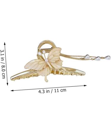 Shop Healeved Large Butterfly Pearl Hair Clips - 4 Piece Set for Women | Durable Alloy Claw Hair Holders - Buy Online on GoSupps.com