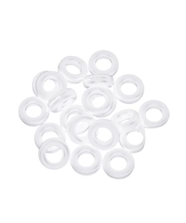 Osaladi 20 pair 40 pieces of schnapps glasses glasses made of silicone anti-slip glasses around silicone ring anti-slip ring silicone holder ironing tips for glasses connect white earrings