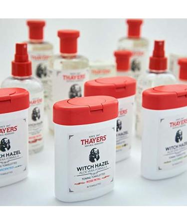 THAYERS Alcohol-Free Witch Hazel Toning Towelettes with Aloe Vera & Rose Petal - 25 Count - Buy Online on GoSupps.com